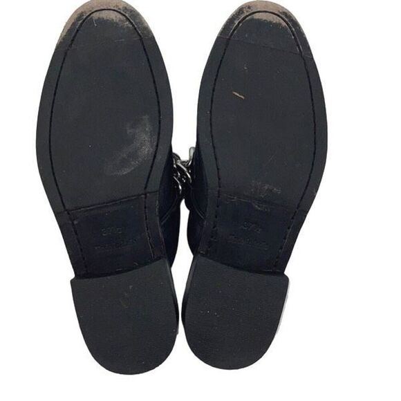 Free People Womens Leather Chain‎ Slip-On Vida Mule Loafers Black Size 37.5 - Picture 9 of 11